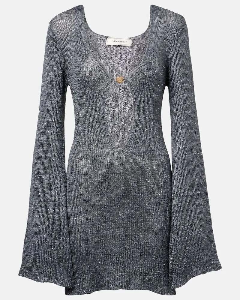 BANANHOT Minikleid Rey mit Pailletten Grau
