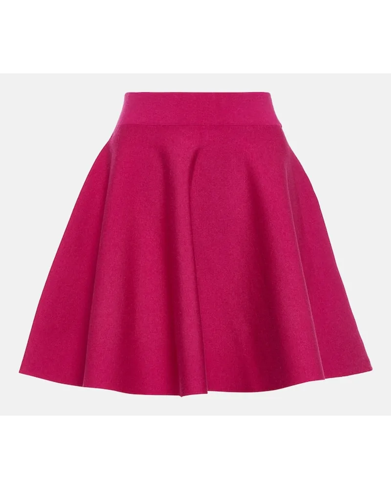 Nina Ricci Minirock aus einem Wollgemisch Pink