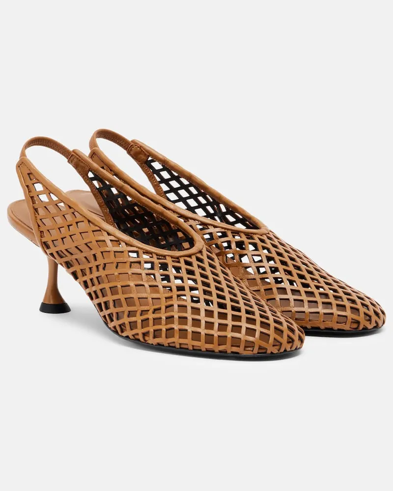Proenza Schouler Slingback-Pumps Tee aus Leder Braun