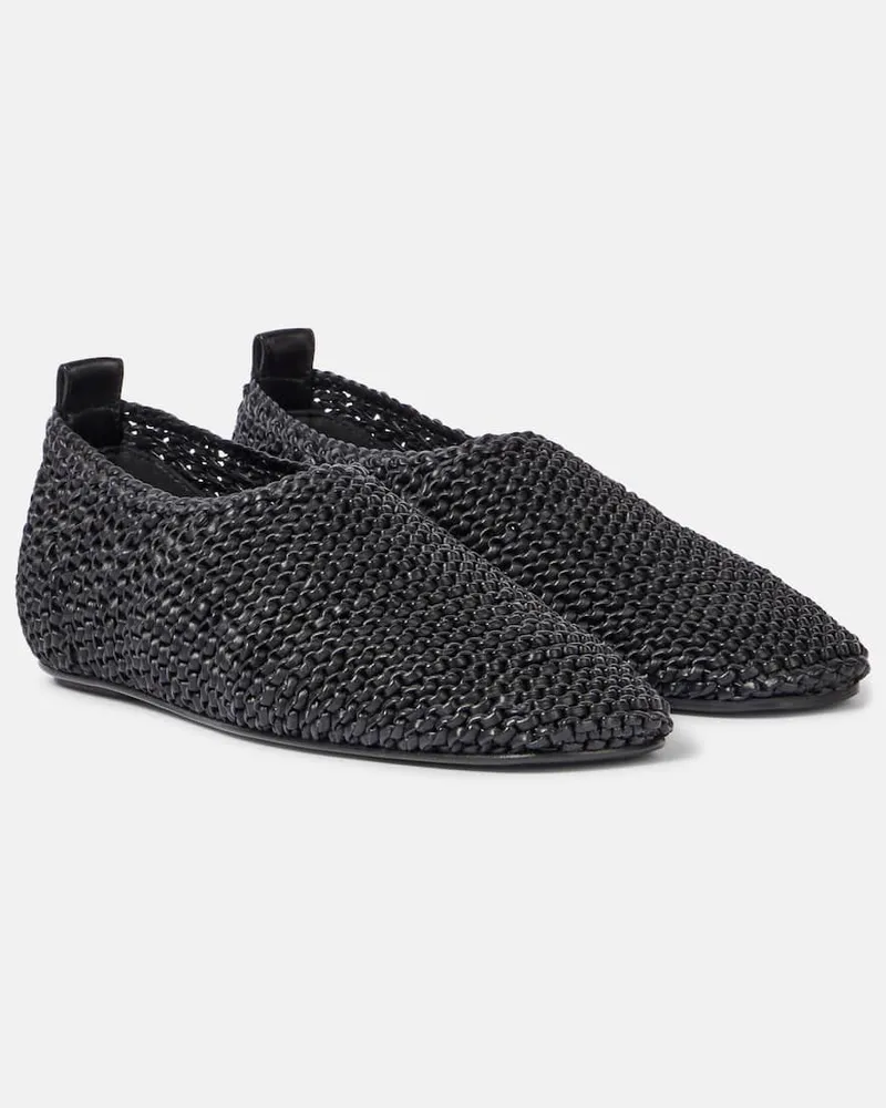 Totême Slip-Ons aus Leder Schwarz