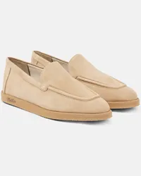 Max Mara Loafers Softloafers aus Veloursleder Beige