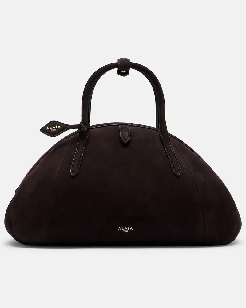 Alaïa Alaïa Henkeltasche Purse Small aus Veloursleder Braun