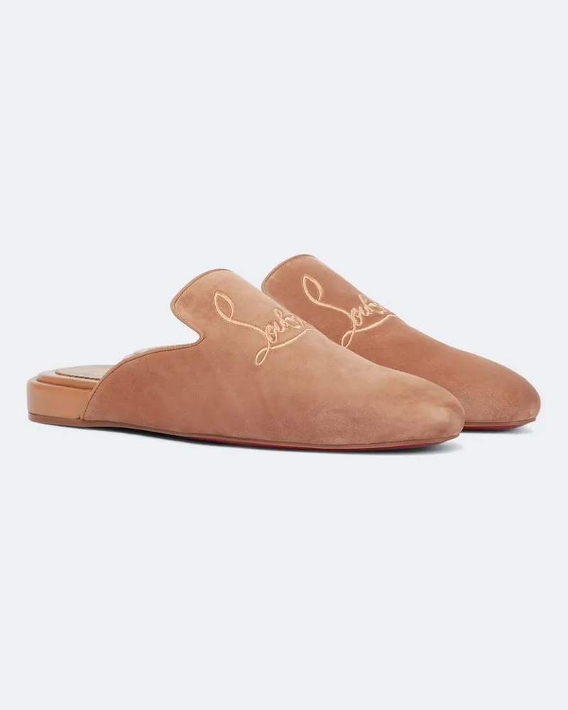 Christian Louboutin Slippers Navy Coolito Braun