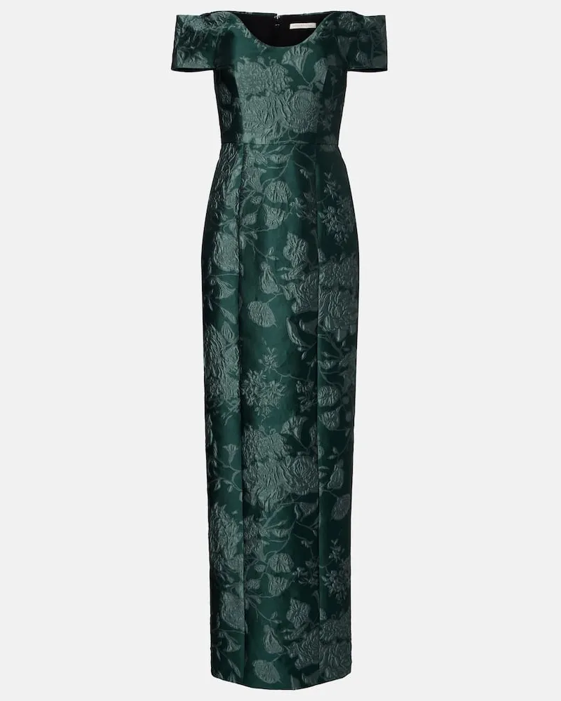 EMILIA WICKSTEAD Robe Aislinn aus Cloqué Grün