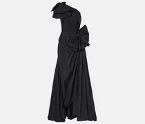 One-Shoulder-Robe aus Taft