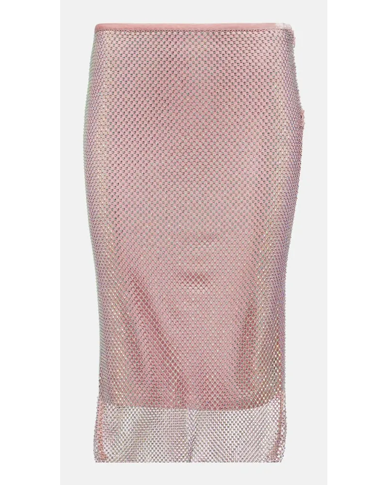 SPORTMAX Verzierter Midirock Pink