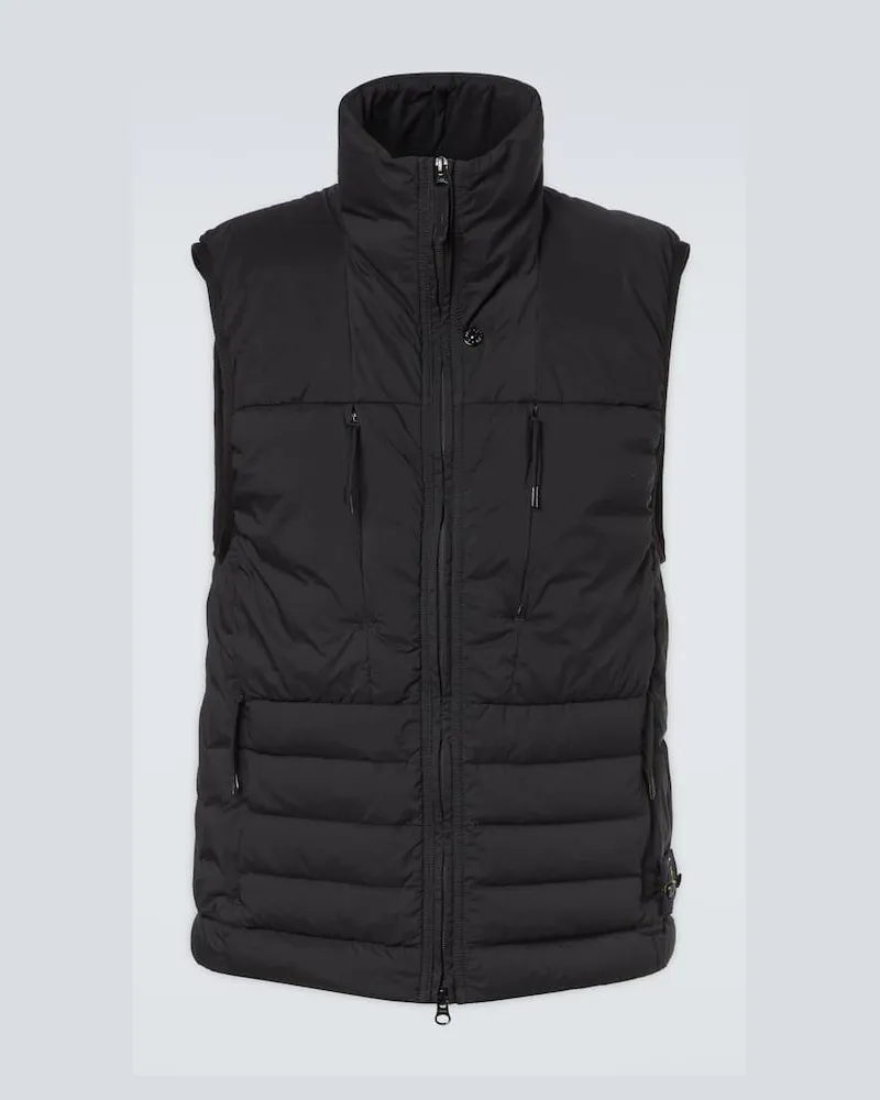Stone Island Daunenweste Compass Schwarz