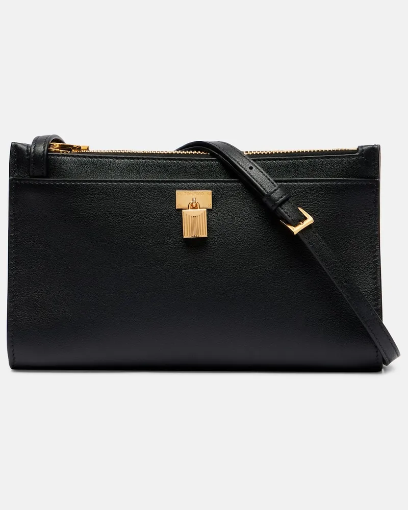 Tom Ford Schultertasche Padlock Mini aus Leder Schwarz