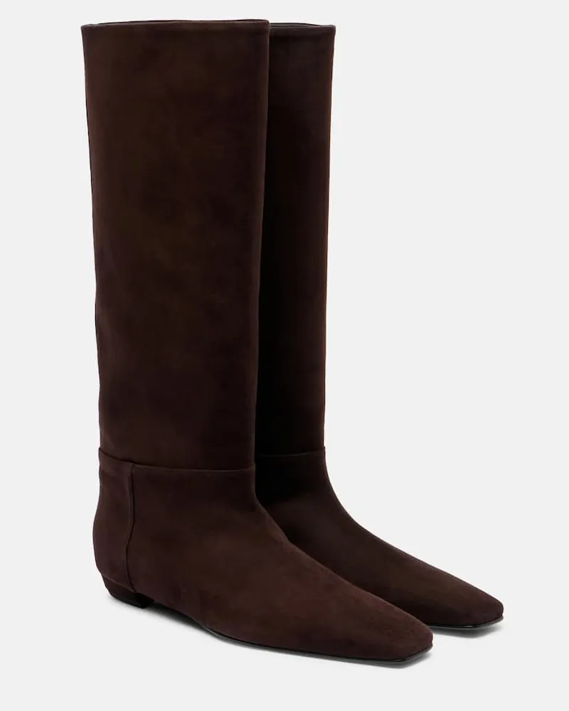 Proenza Schouler Stiefel aus Veloursleder Braun