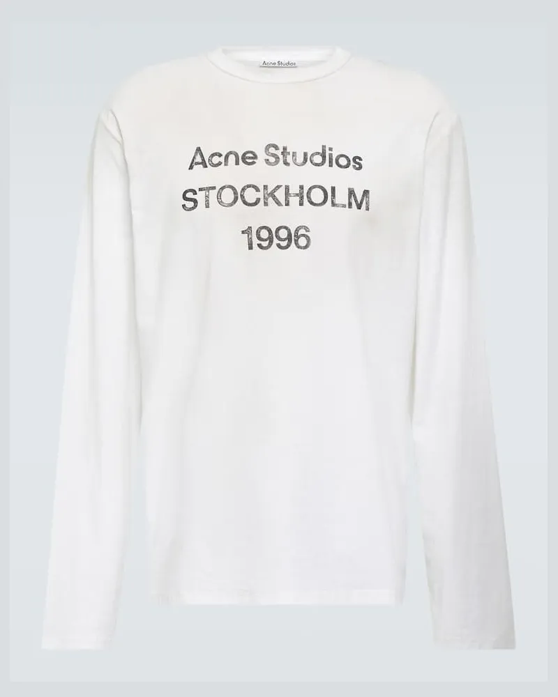 Acne Studios Longsleeve aus Jersey Weiss