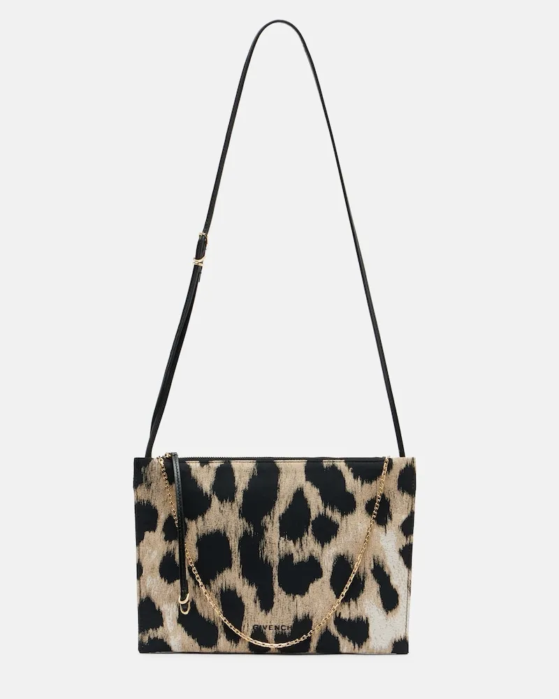 Givenchy Etui mit Riemen Voyou aus Canvas Beige