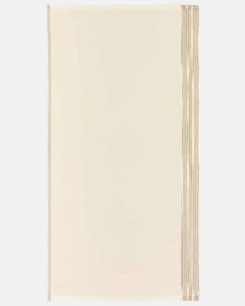 Loro Piana Strandhandtuch Suitcase aus Baumwolle und Kaschmir Beige