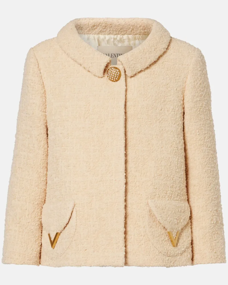 Valentino Garavani Jacke aus Tweed Beige
