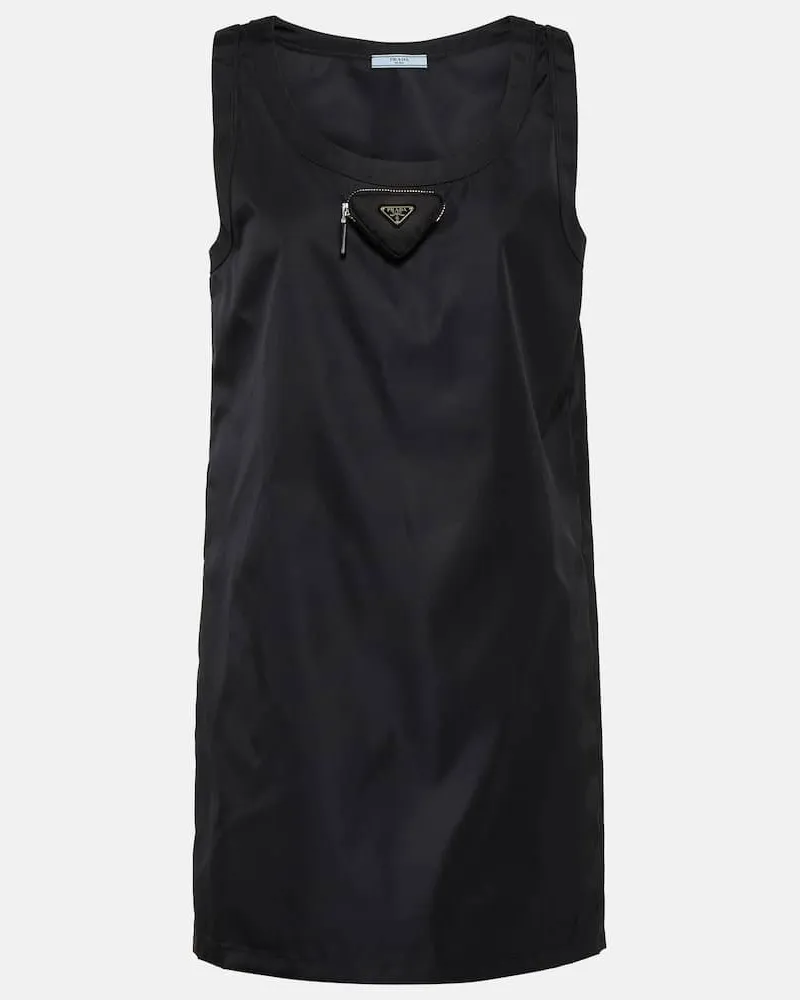 Prada Minikleid aus Re-Nylon Schwarz