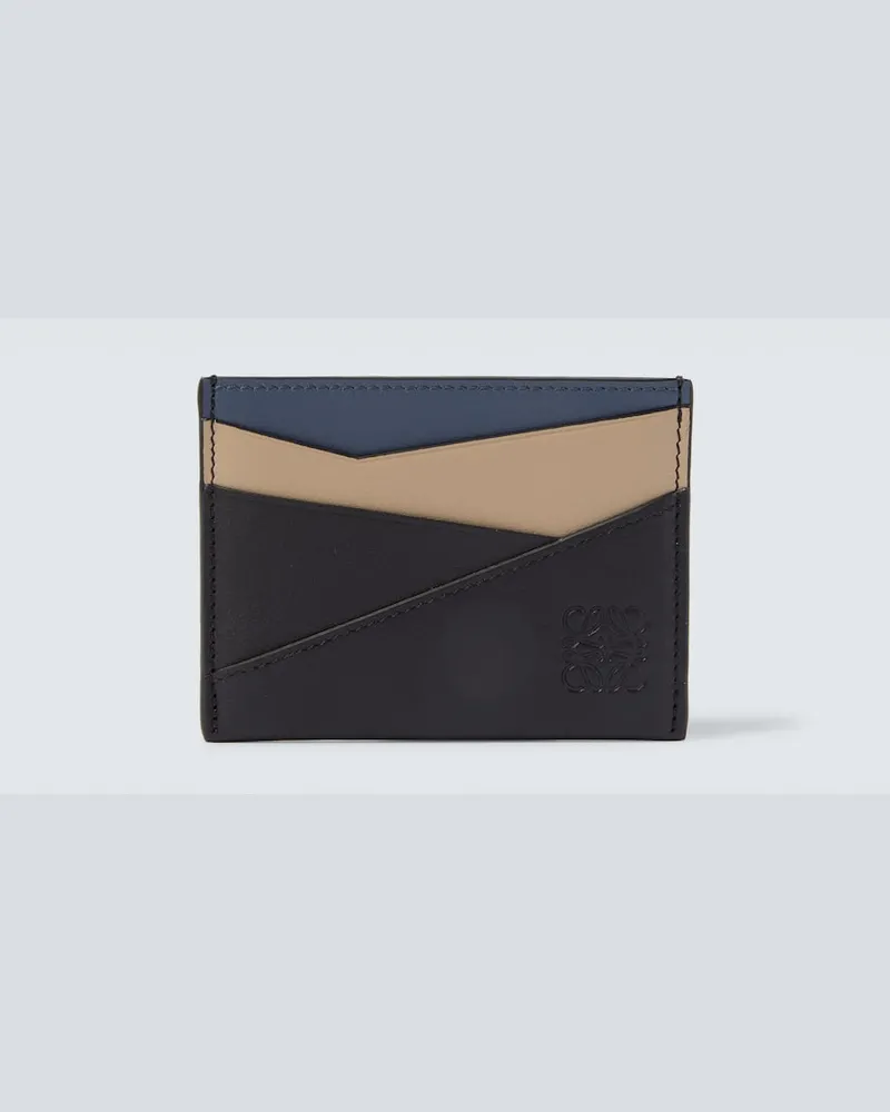 Loewe Kartenetui Puzzle Anagram aus Leder Schwarz