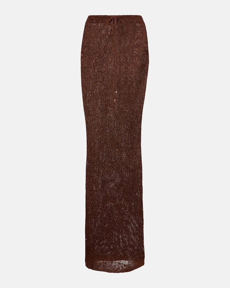 BANANHOT Maxirock Alma mit Pailletten Braun