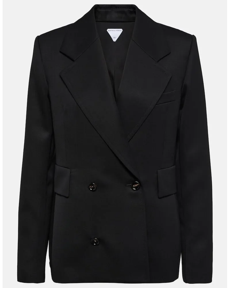 Bottega Veneta Blazer aus Wolle Schwarz