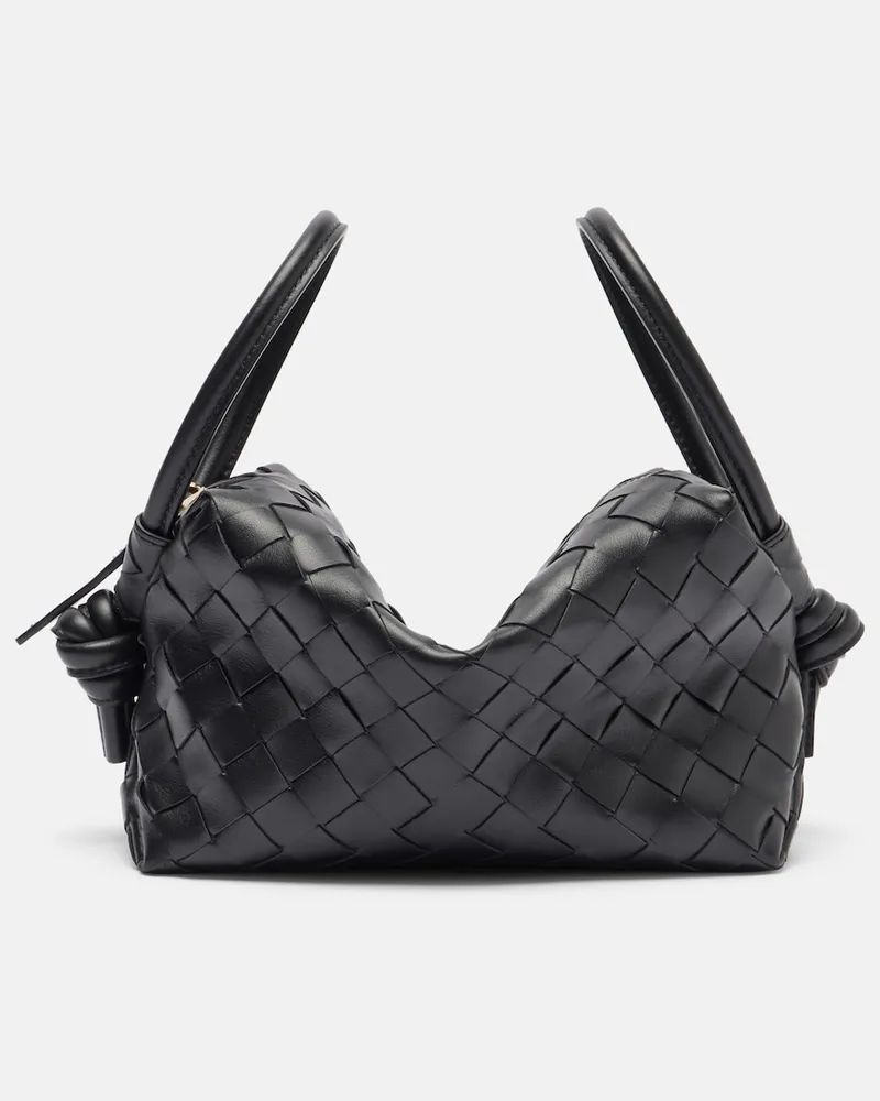 Bottega Veneta Tote Bag Loop Small aus Leder Schwarz