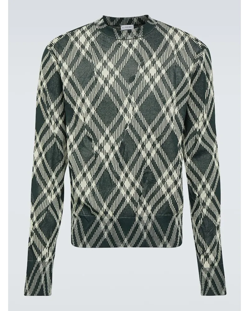 Burberry Pullover aus einem Baumwollgemisch Gruen