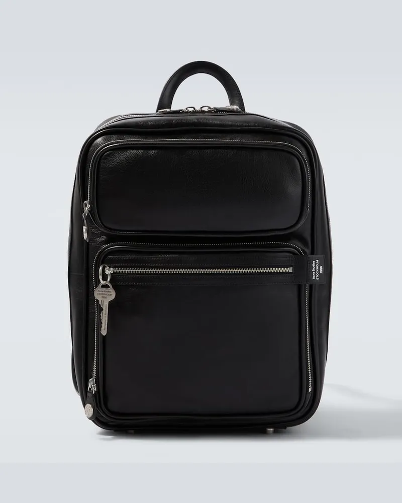 Acne Studios Rucksack Camero aus Leder Schwarz