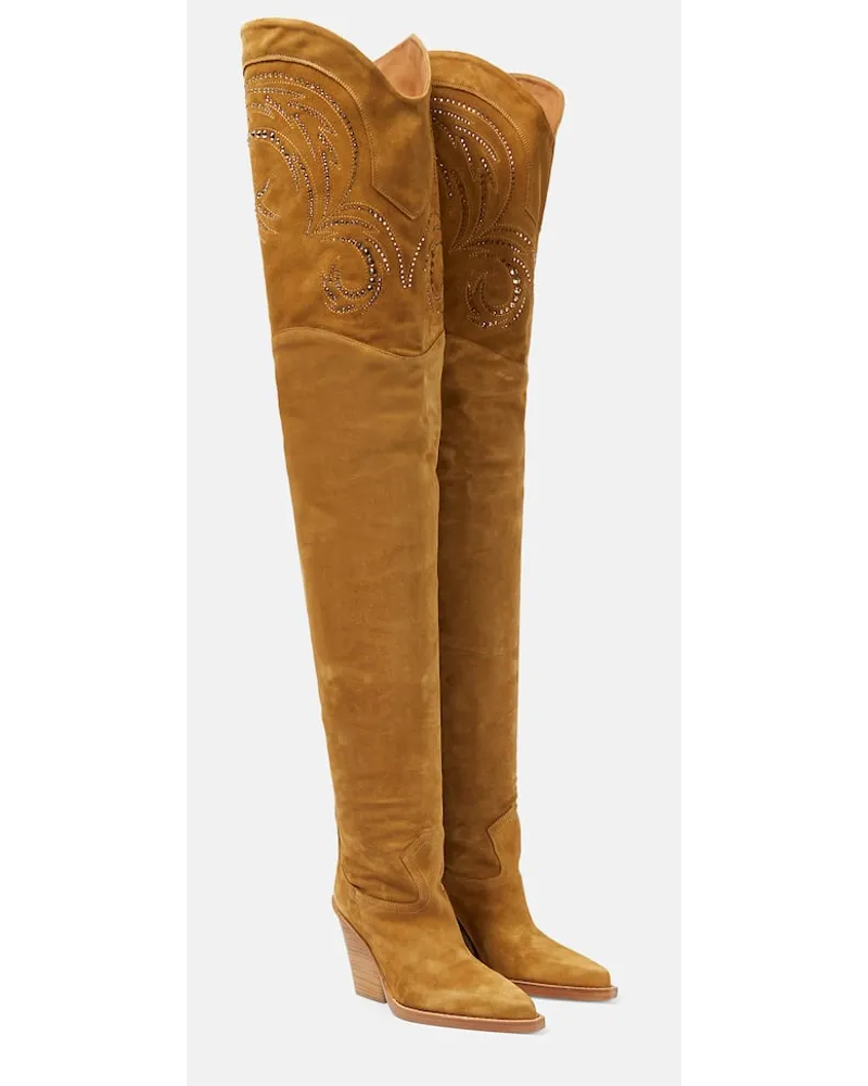 Paris Texas Overknee-Stiefel Holly Dakota Beige