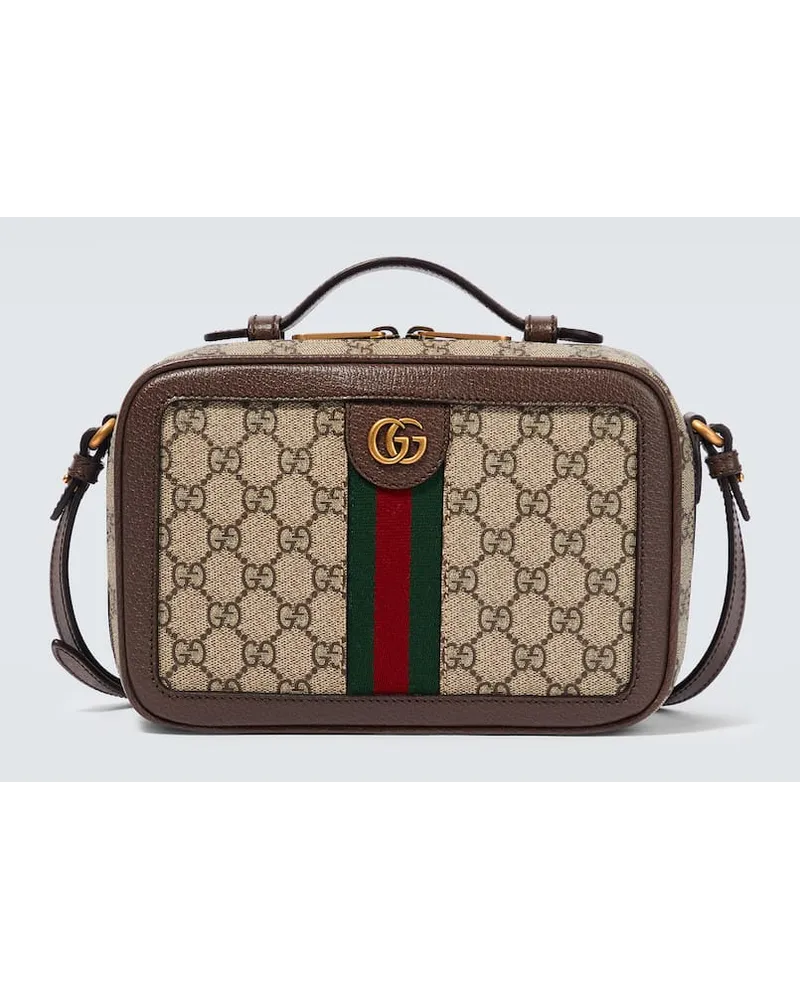 Gucci Messenger Bag Ophidia Small aus Canvas Beige