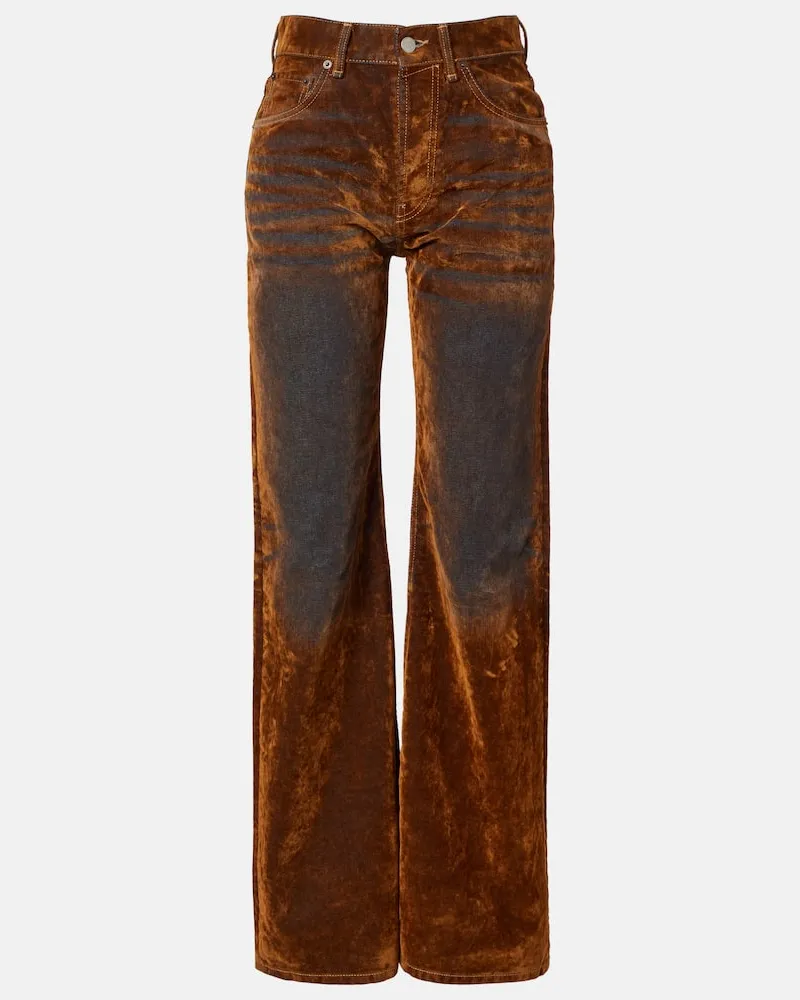 Acne Studios Mid-Rise Wide-Leg Jeans Braun