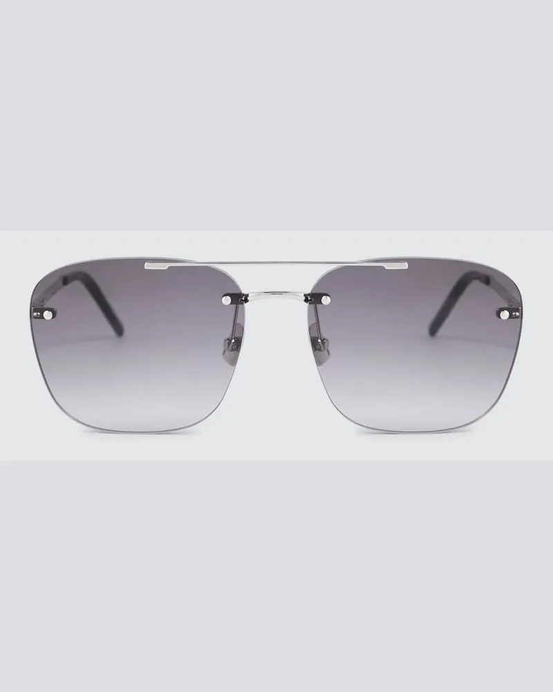 Saint Laurent Sonnenbrille SL 309 Rimless Silber