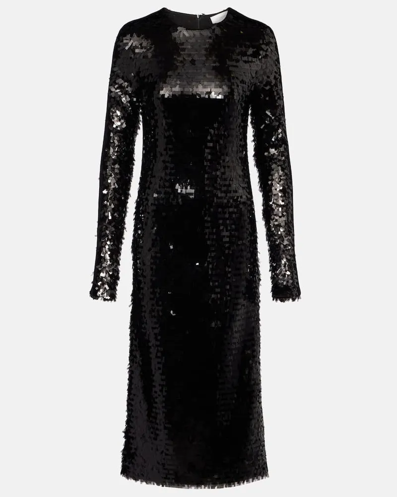 SPORTMAX Midikleid Elleni aus Jersey mit Pailletten Schwarz