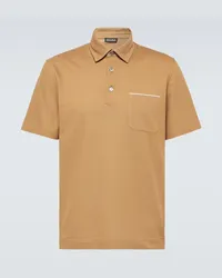 Ermenegildo Zegna Polohemd aus Baumwoll-Pique Beige