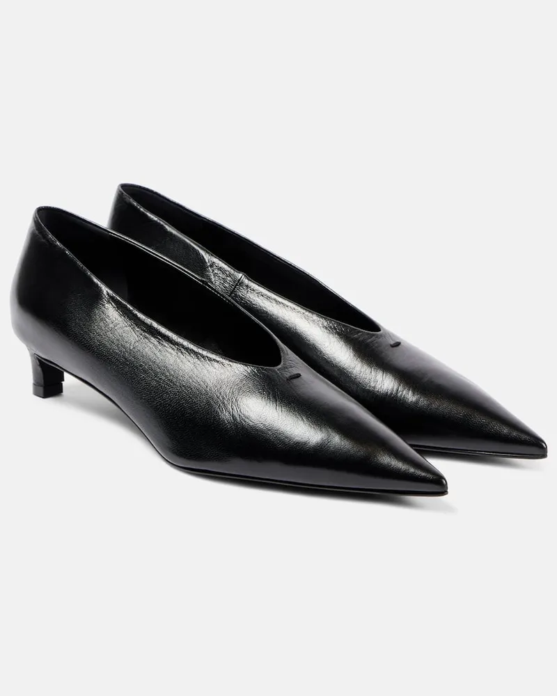 Jil Sander Pumps aus Leder Schwarz