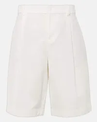 Vince High-Rise Shorts aus Baumwolle Weiss