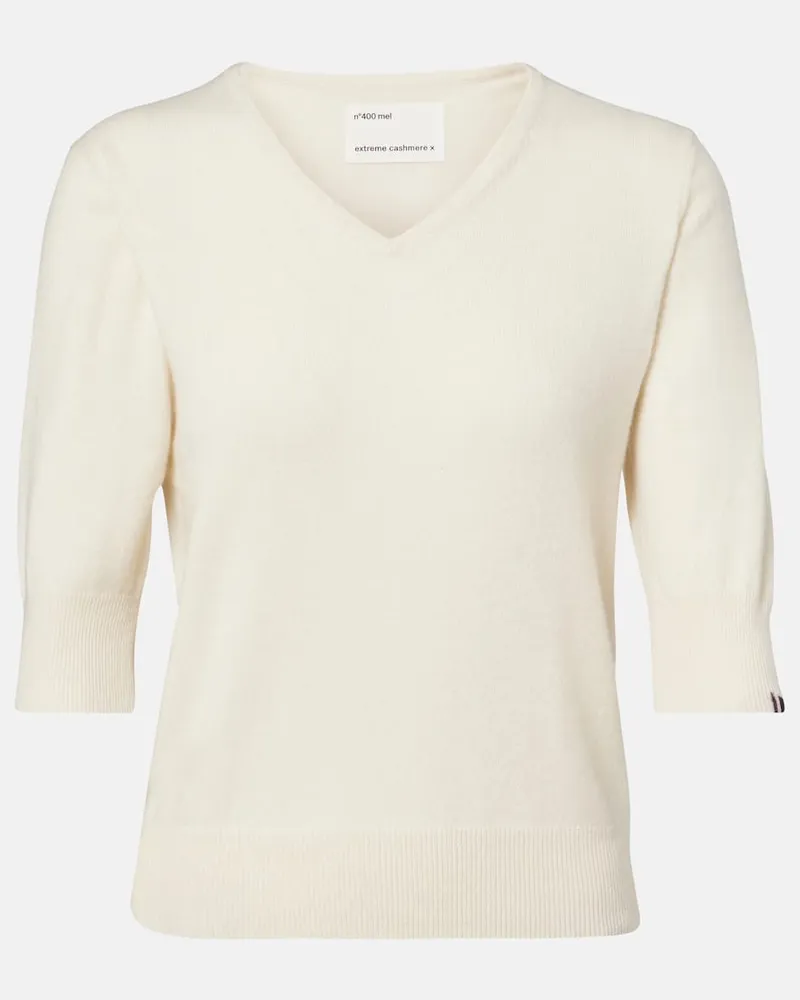 extreme cashmere Pullover Mel aus Kaschmir Weiß