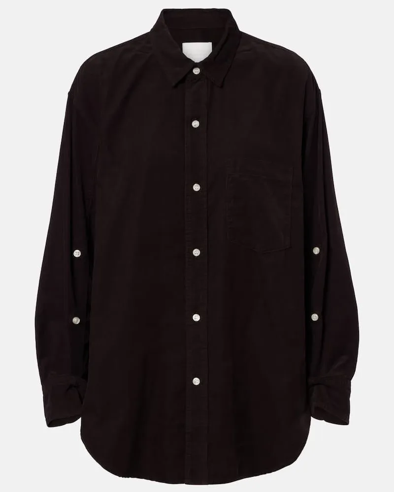 Citizens of humanity Oversize-Hemd aus Baumwoll-Cord Braun