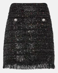 Giambattista Valli Verzierter Minirock aus Tweed Schwarz