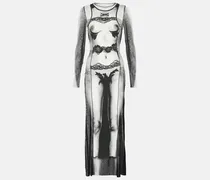 Maxikleid Marinière aus Mesh
