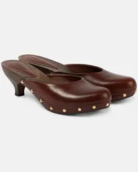 Chloé Chloe Clogs Judith aus Leder Braun