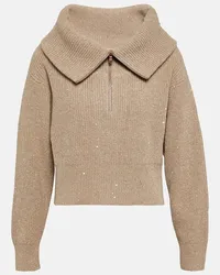 Brunello Cucinelli Pullover aus einem Kaschmirgemisch Beige