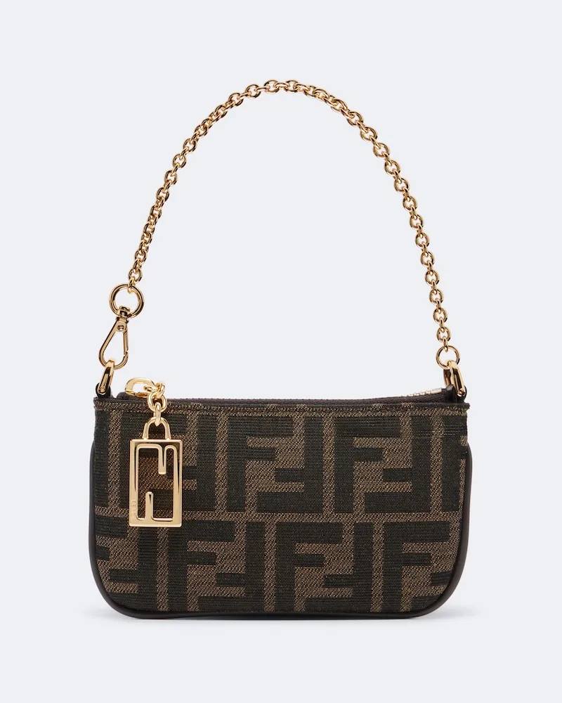 Fendi Etui Tube Mini FF Zucca Braun