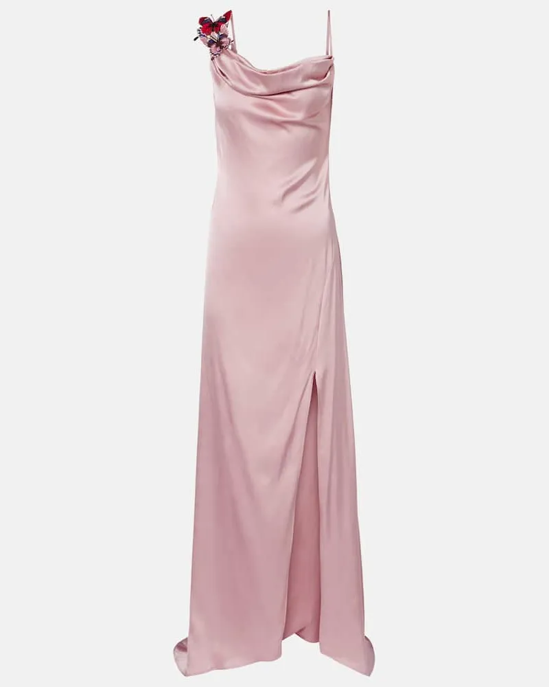 Blumarine Robe aus Satin Rosa