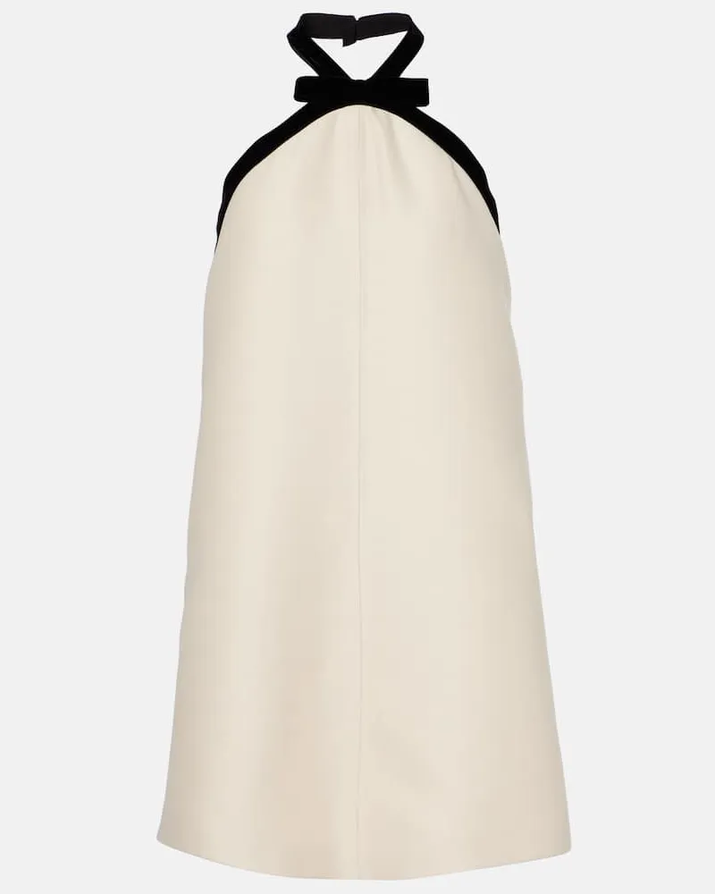 Tom Ford Minikleid aus Wolle und Seide Weiß