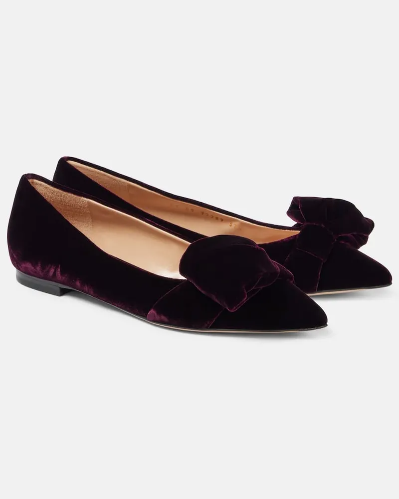 Gianvito Rossi Ballerinas aus Samt Violett