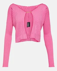 Jacquemus Cardigan La Maille Pralu Longue Pink