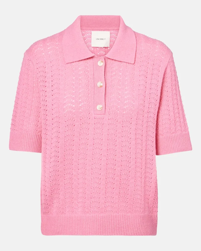 Lisa Yang Polopullover Masy aus Kaschmir Pink