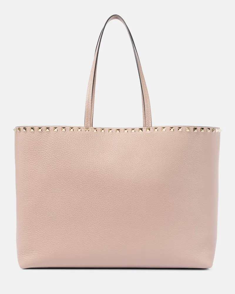 Valentino Garavani Shopper Rockstud Large aus Leder Pink