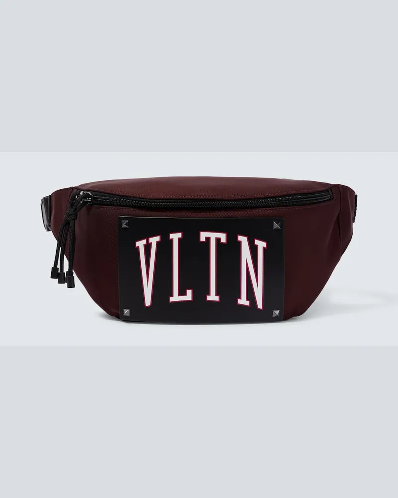 Valentino Garavani Guerteltasche VLTN aus Canvas Rot