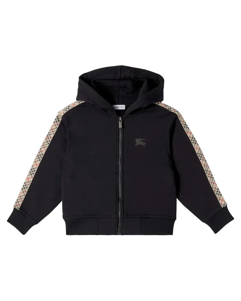 Burberry Kapuzenjacke Burberry Check EKD aus Baumwolle Schwarz