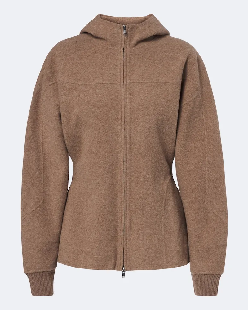 Max Mara Jacke aus einem Wollgemisch Beige