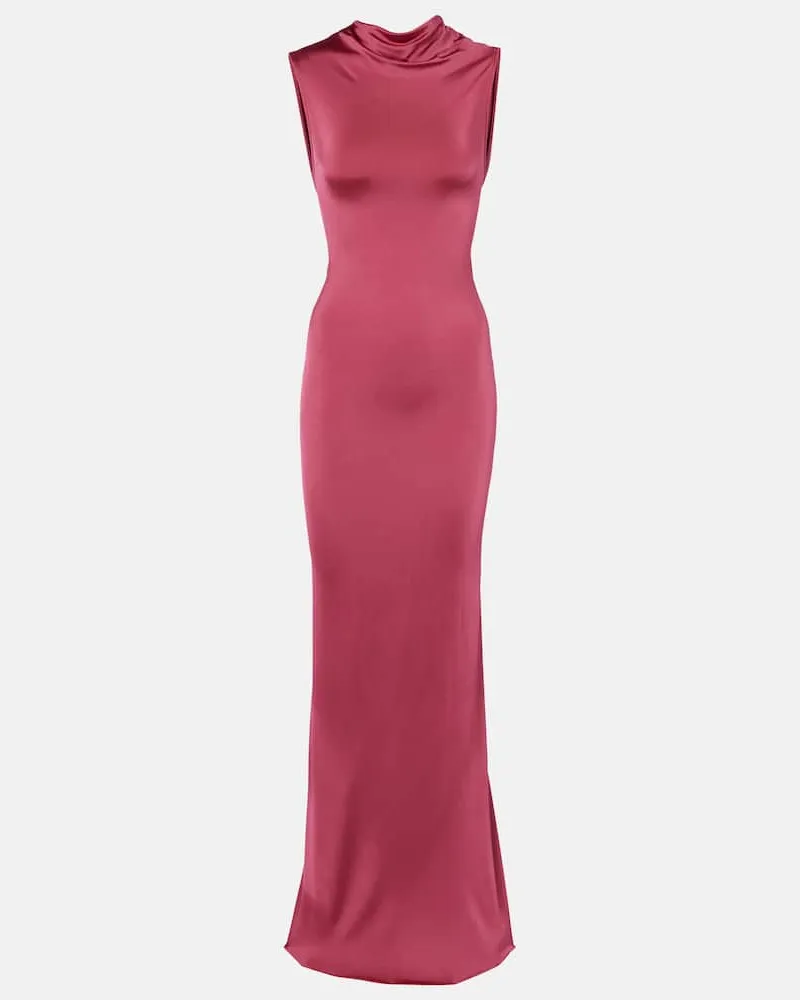 Victoria Beckham Robe aus Jersey Rosa