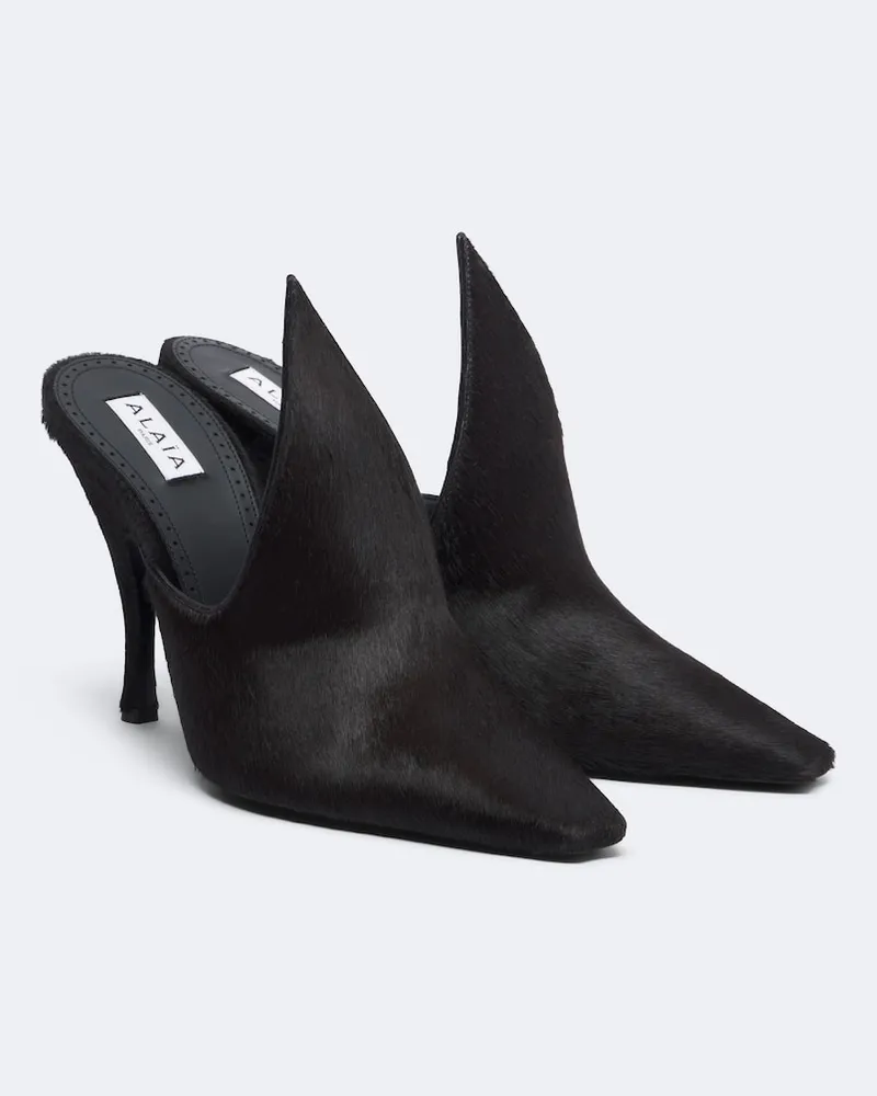 Alaïa Alaïa Mules aus Kalbshaar Braun